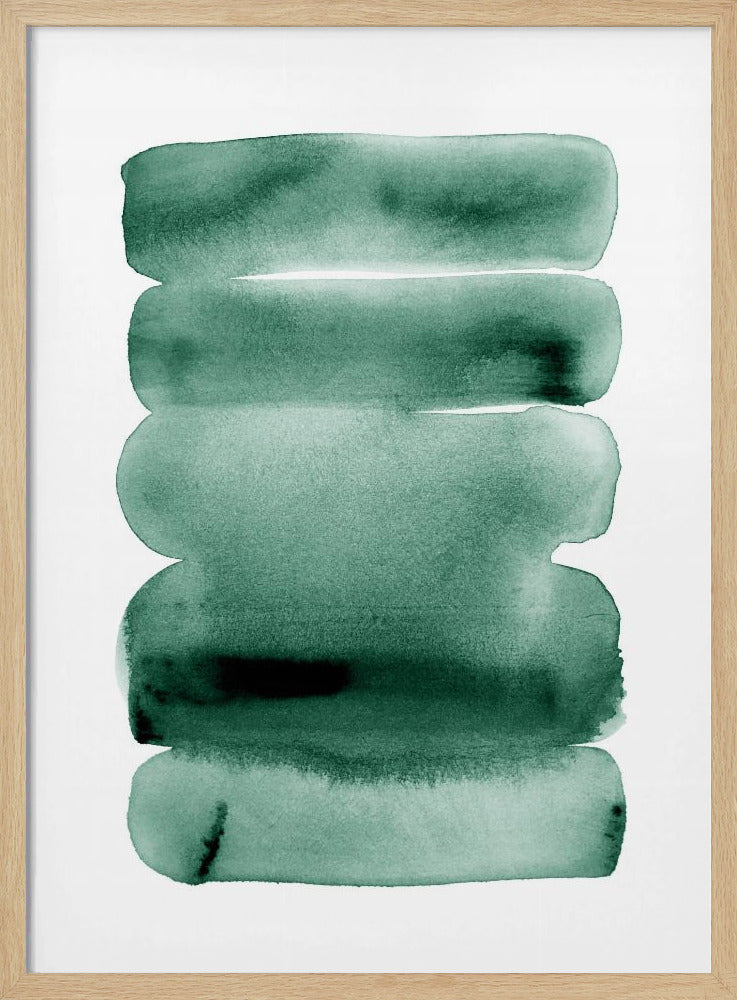 Abstracte groene strepen | Poster
