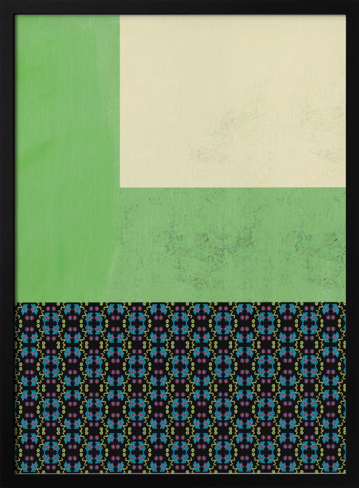 Pastelgroen en nyonya-patrooncollage | Poster