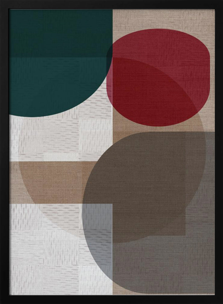 Geweven Blauw Groen Rood 2 | Poster