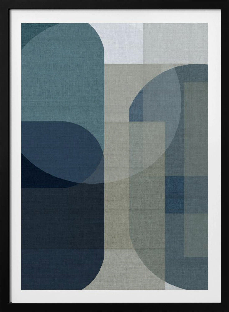 Geweven Blauwe Lagen 1 | Poster