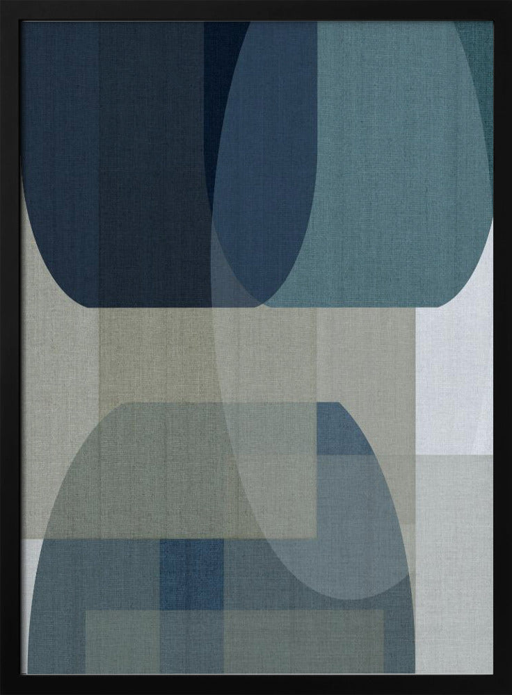 Geweven Blauwe Lagen 2 | Poster