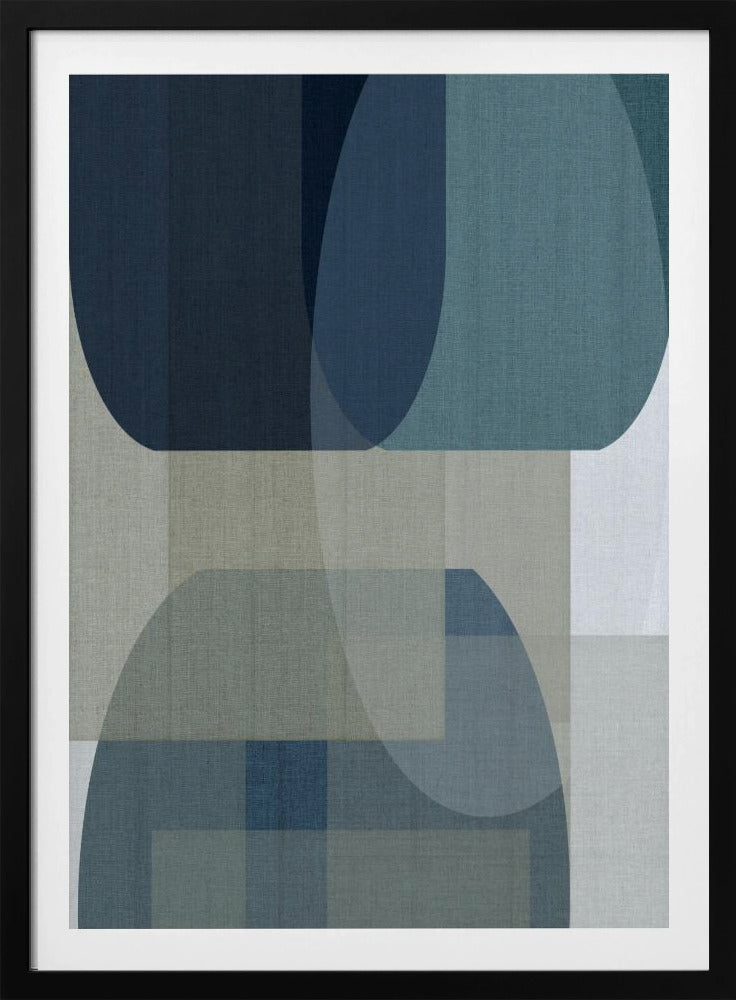 Geweven Blauwe Lagen 2 | Poster