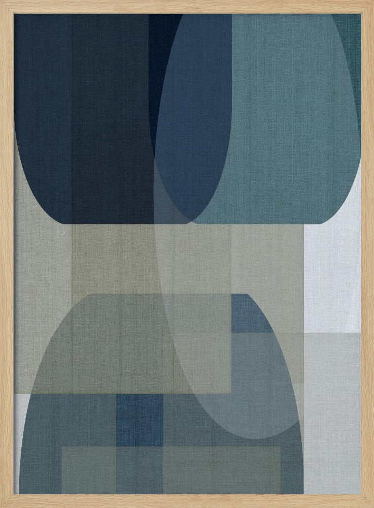 Geweven Blauwe Lagen 2 | Poster