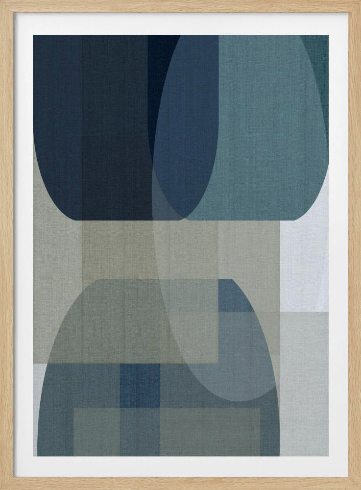 Geweven Blauwe Lagen 2 | Poster
