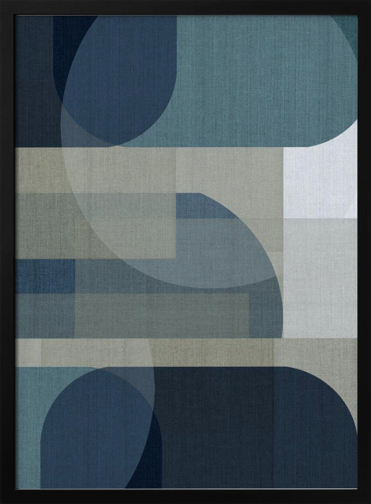 Geweven Blauwe Lagen 4 | Poster
