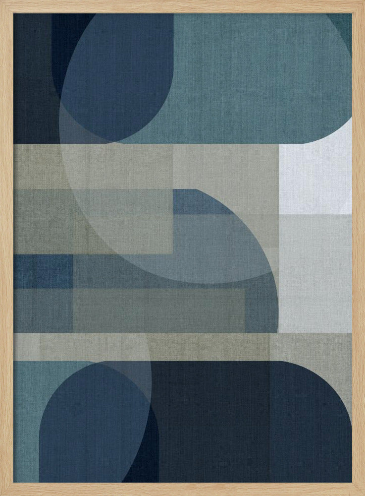 Geweven Blauwe Lagen 4 | Poster