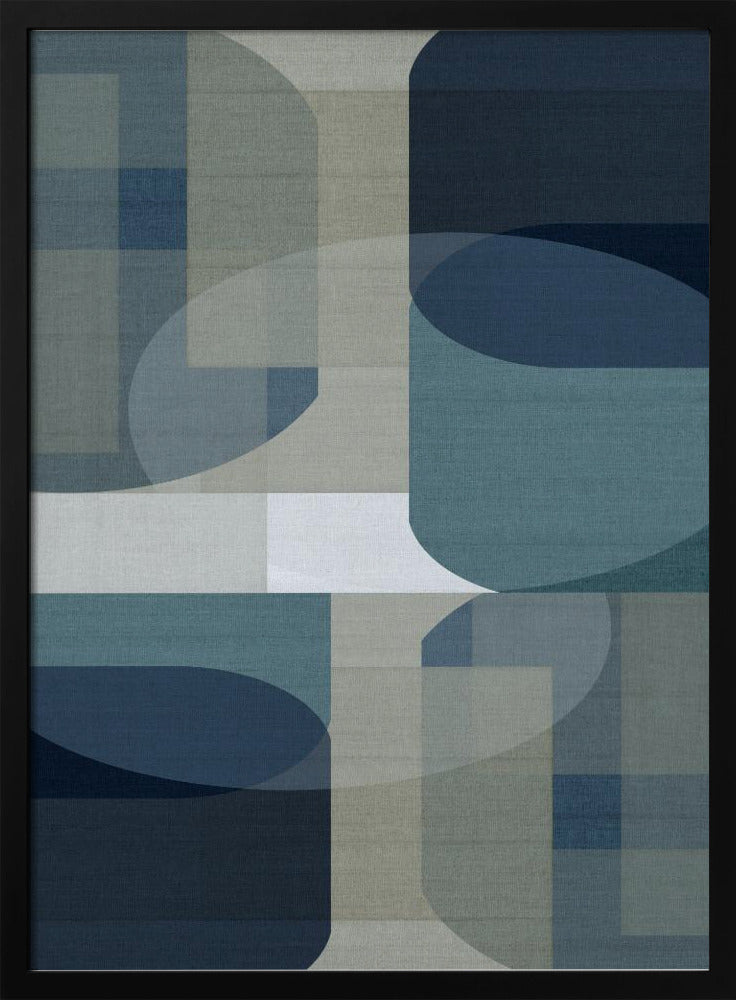Geweven Blauwe Lagen 5 | Poster