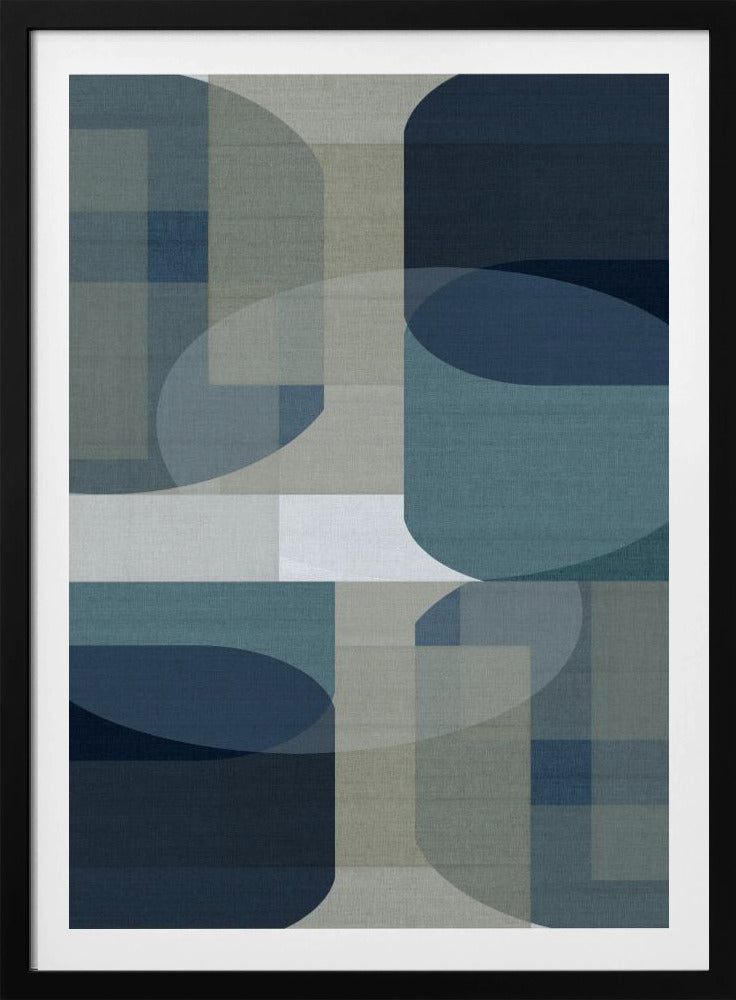 Geweven Blauwe Lagen 5 | Poster