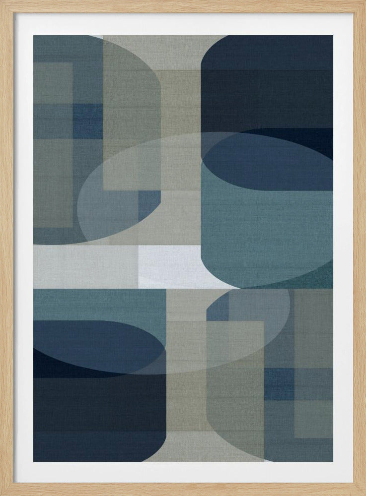 Geweven Blauwe Lagen 5 | Poster