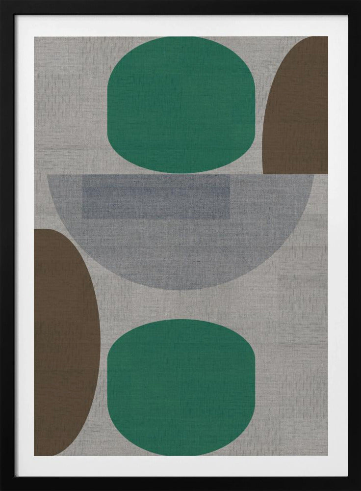 Geweven Groen Bruin Grijs 1 | Poster