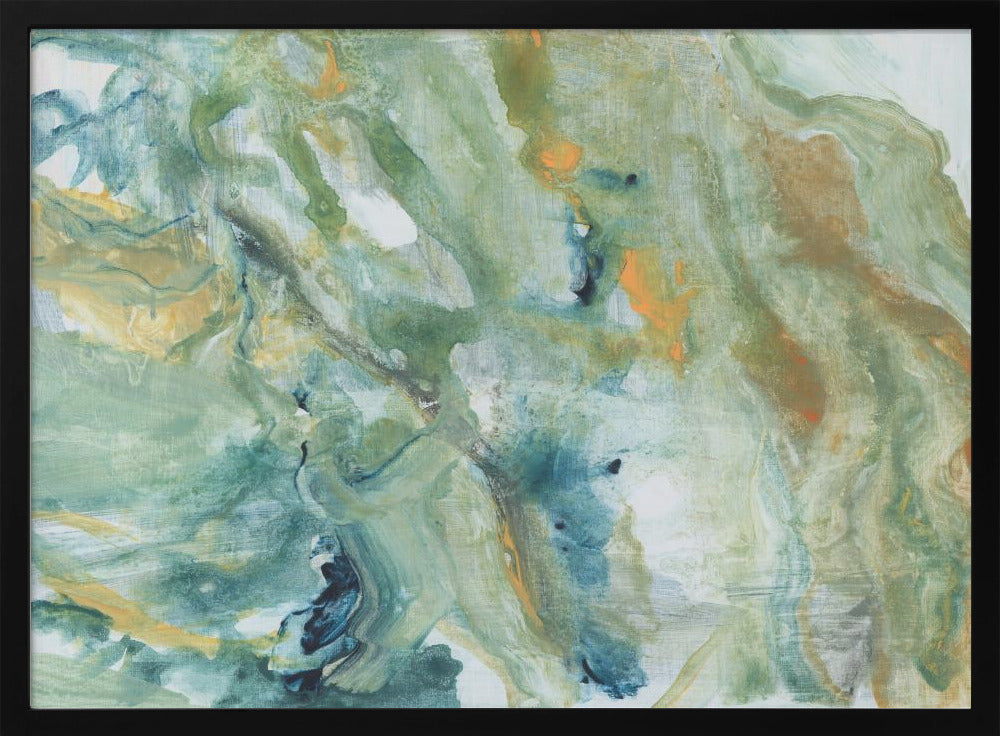 Blauwe abstracte vormen | Poster