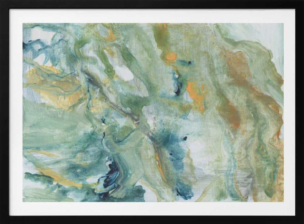 Blauwe abstracte vormen | Poster