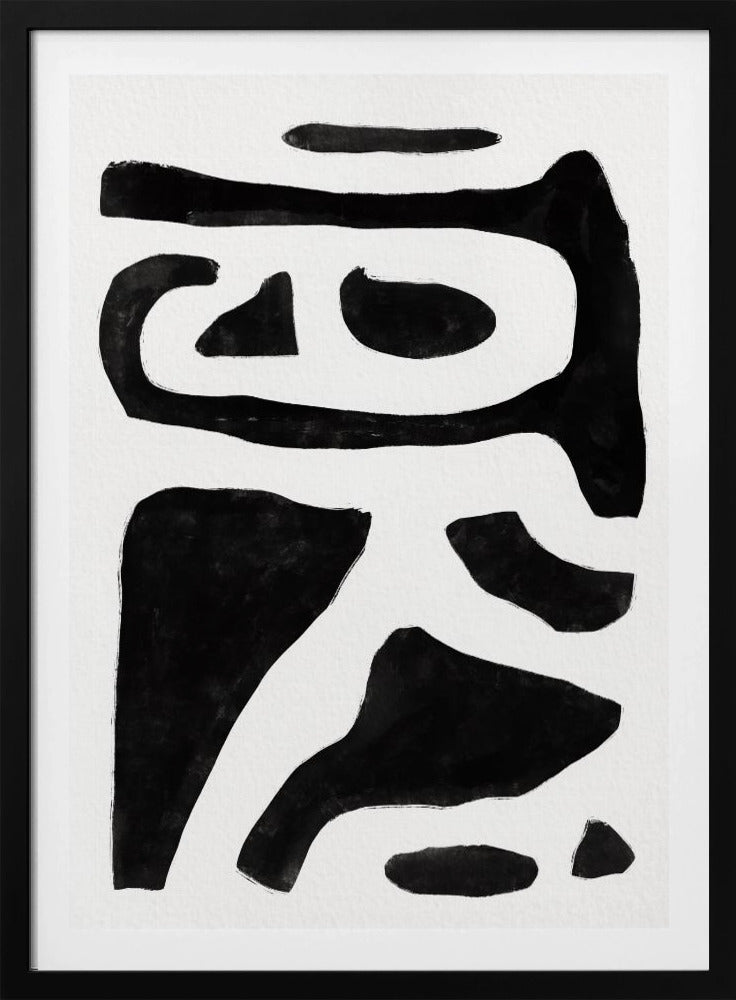 Zwart-wit abstract | Poster