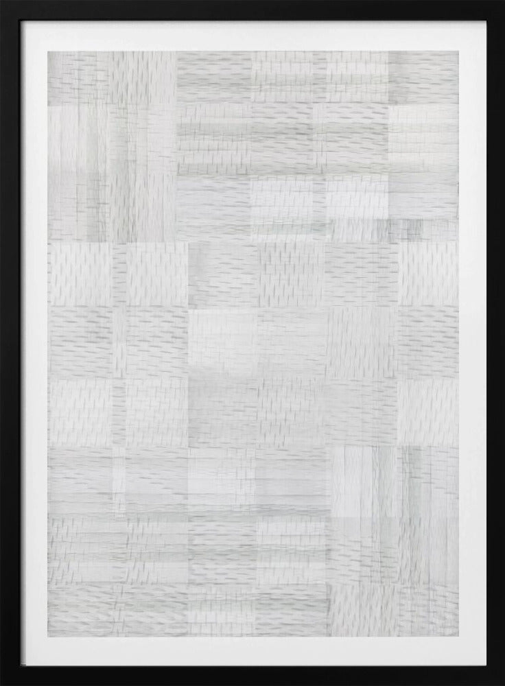 Witte Geweven Blokken 2 | Poster