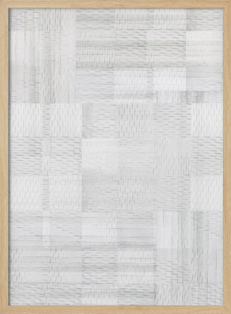 Witte Geweven Blokken 2 | Poster