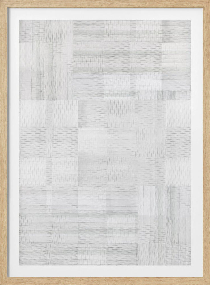 Witte Geweven Blokken 2 | Poster