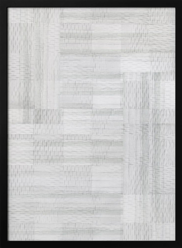 Witte Geweven Blokken 1 | Poster