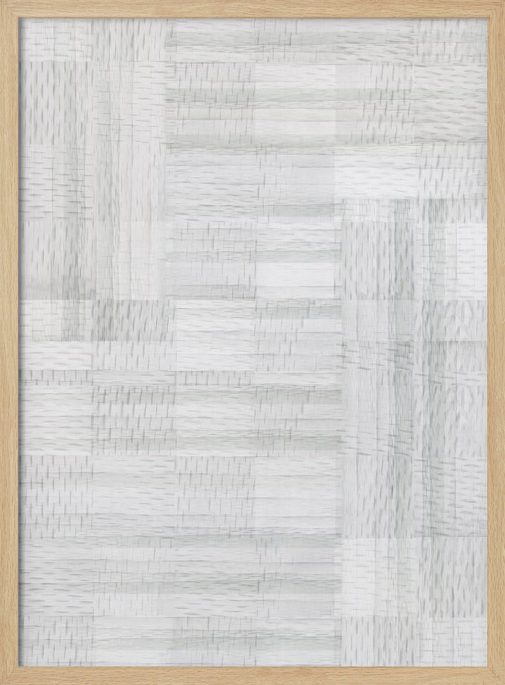 Witte Geweven Blokken 1 | Poster