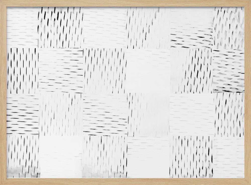 Witte Geweven Blokken 4 | Poster