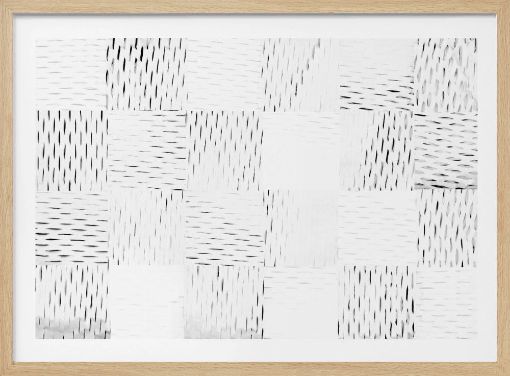 Witte Geweven Blokken 4 | Poster