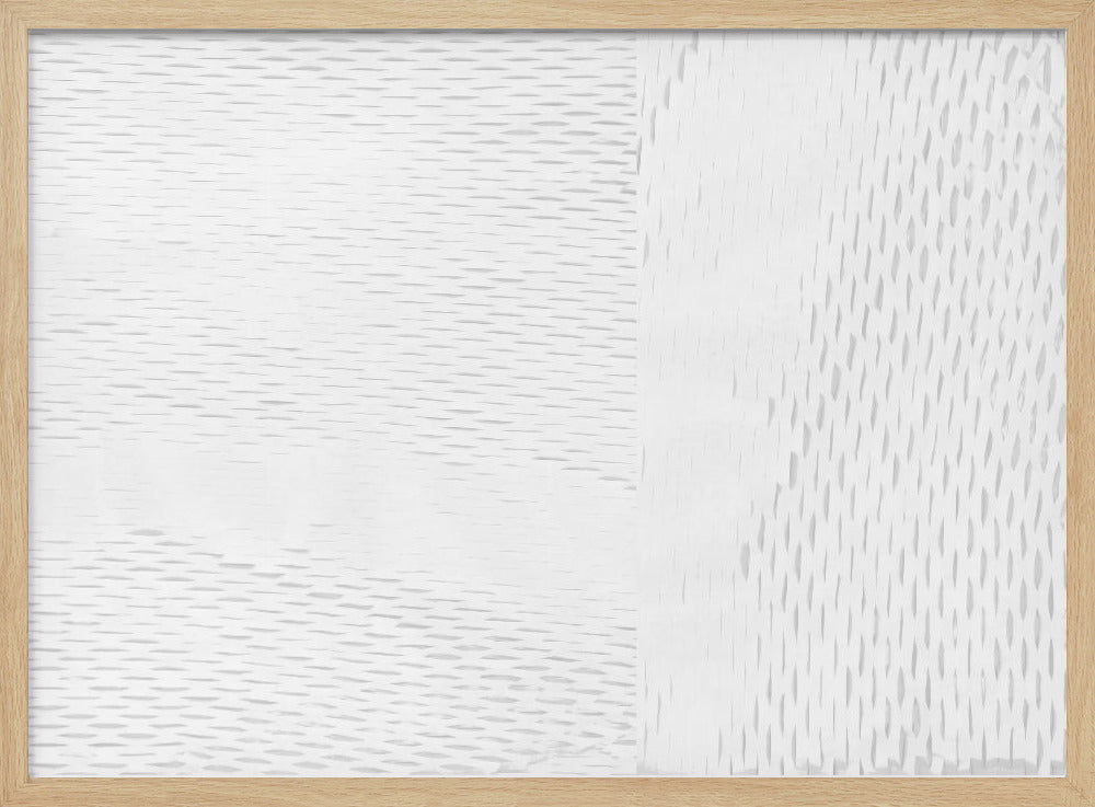 Witte Geweven Blokken 5 | Poster