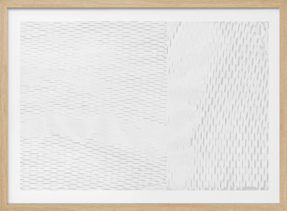 Witte Geweven Blokken 5 | Poster
