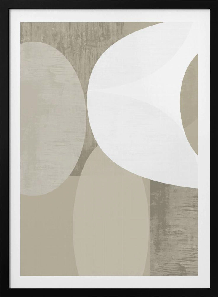 Zwart-wit neutrale vormen 1 | Poster