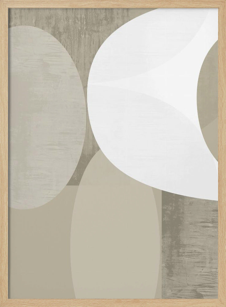 Zwart-wit neutrale vormen 1 | Poster