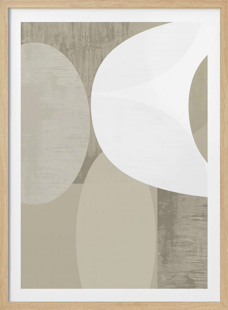 Zwart-wit neutrale vormen 1 | Poster