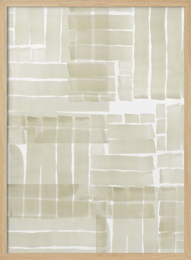 Neutraal Tangle Grid 1 | Poster