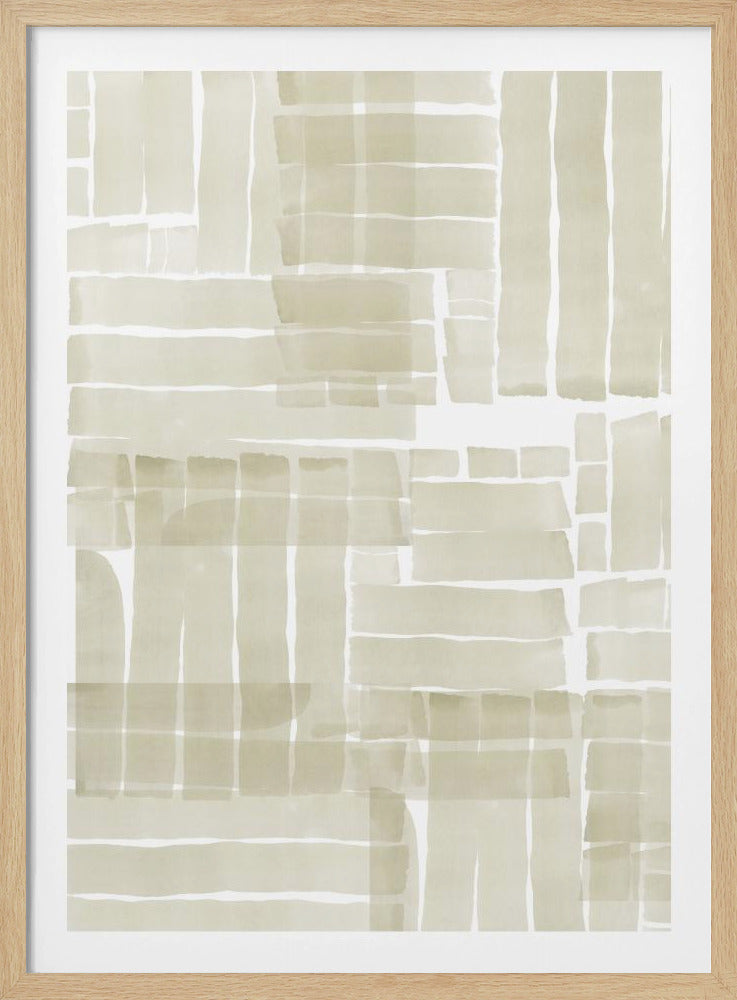 Neutraal Tangle Grid 1 | Poster
