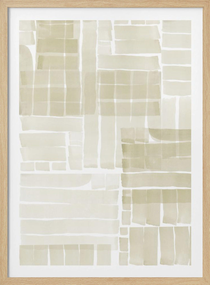 Neutrale Tangle Grid 2 | Poster