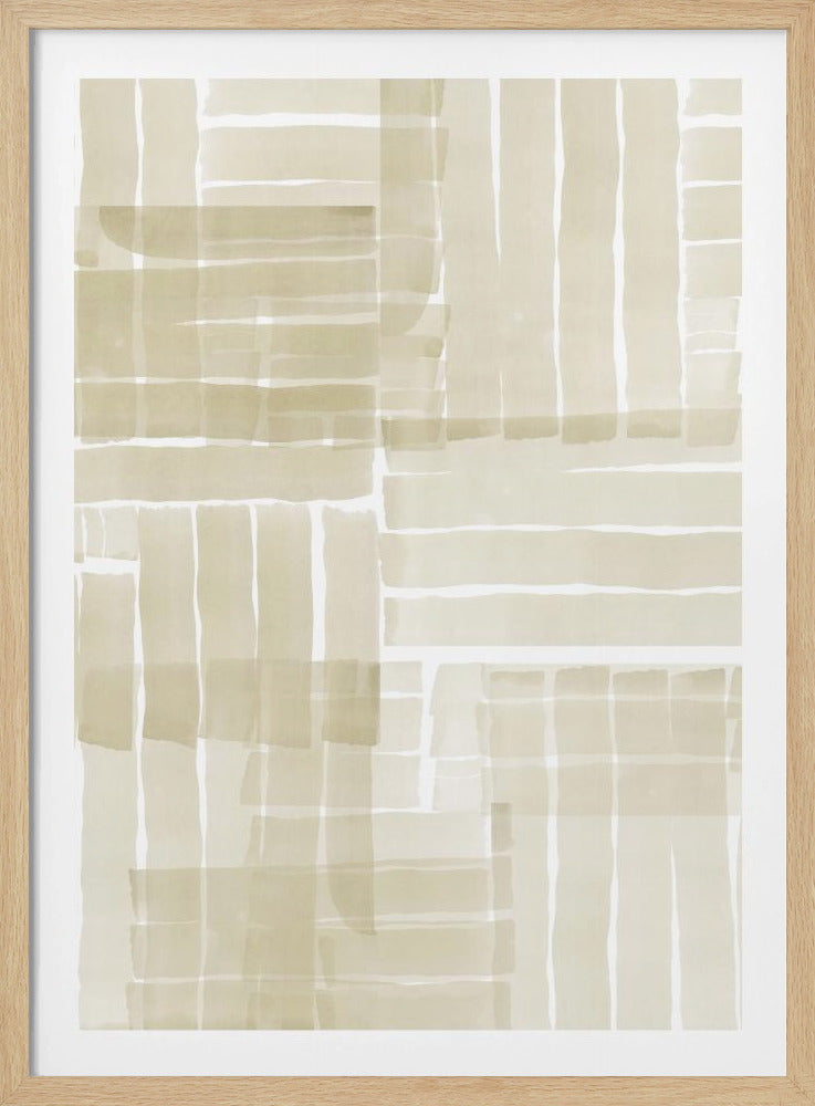 Neutraal Tangle Grid 3 | Poster