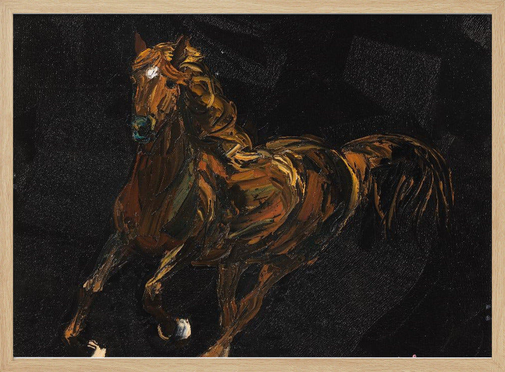 Een bruin paard | Poster