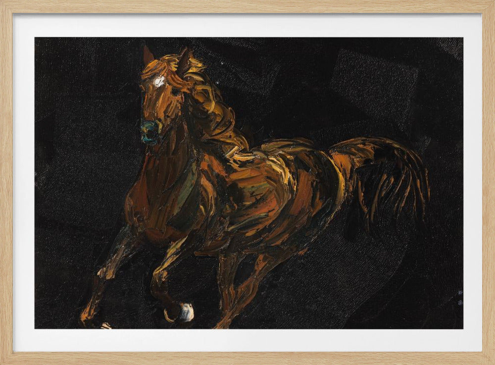 Een bruin paard | Poster