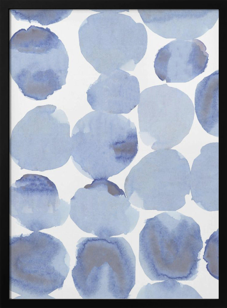 Blauw Violet Gris Aquarel 1 | Poster
