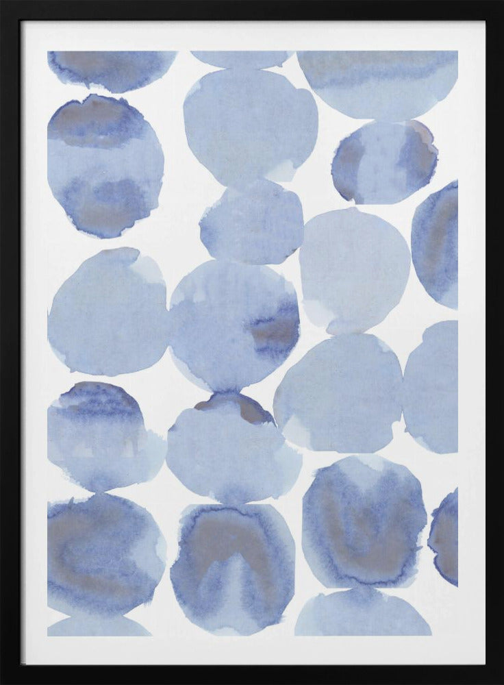Blauw Violet Gris Aquarel 1 | Poster