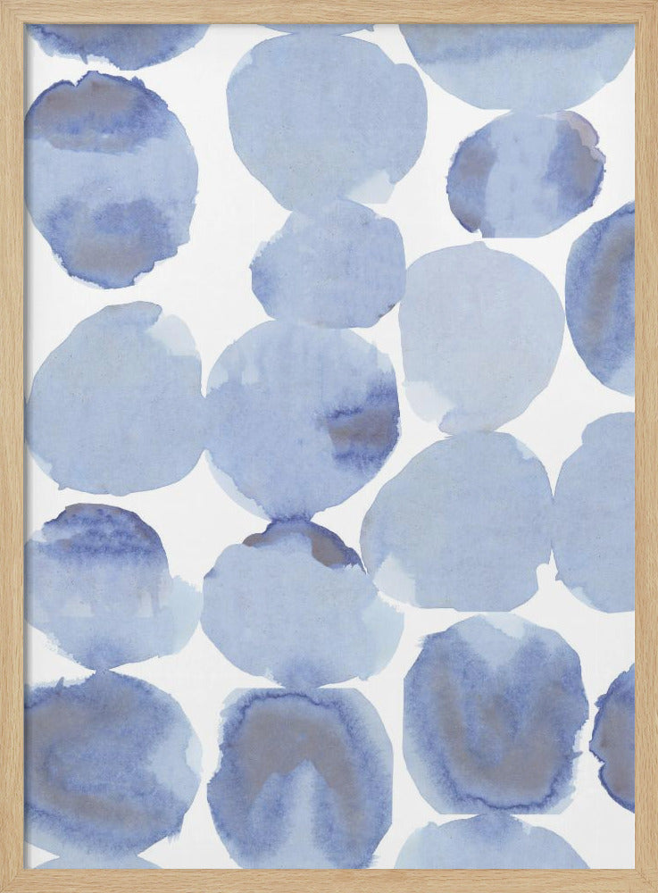 Blauw Violet Gris Aquarel 1 | Poster