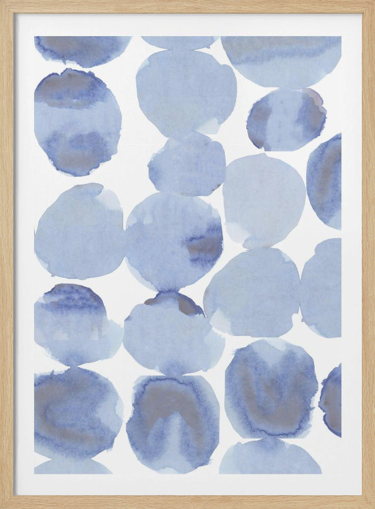 Blauw Violet Gris Aquarel 1 | Poster