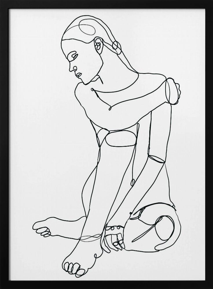 Lijntekening van vrouw | Poster