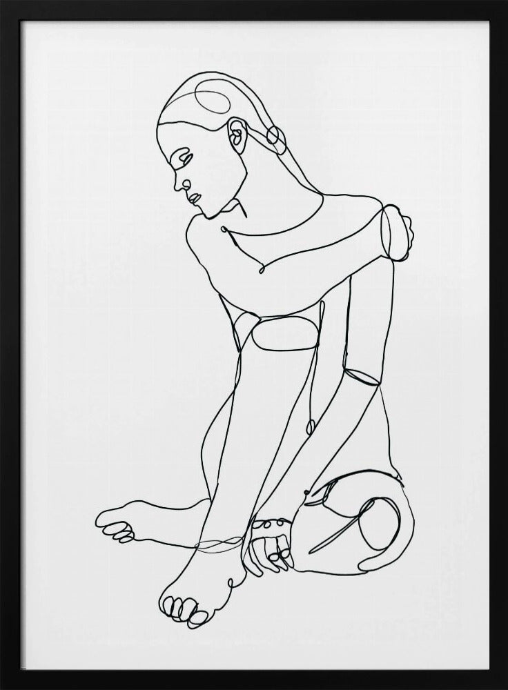 Lijntekening van vrouw | Poster