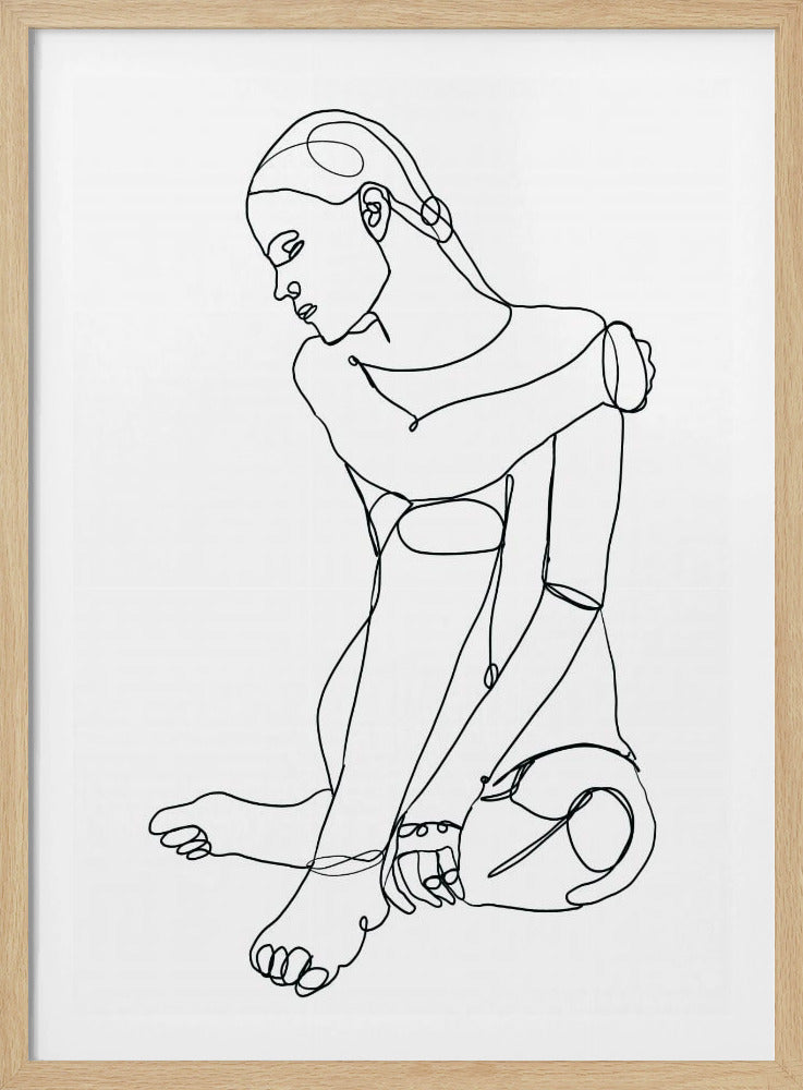 Lijntekening van vrouw | Poster