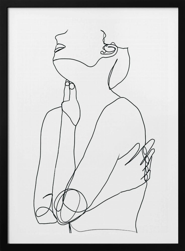 Lijntekening van vrouw | Poster