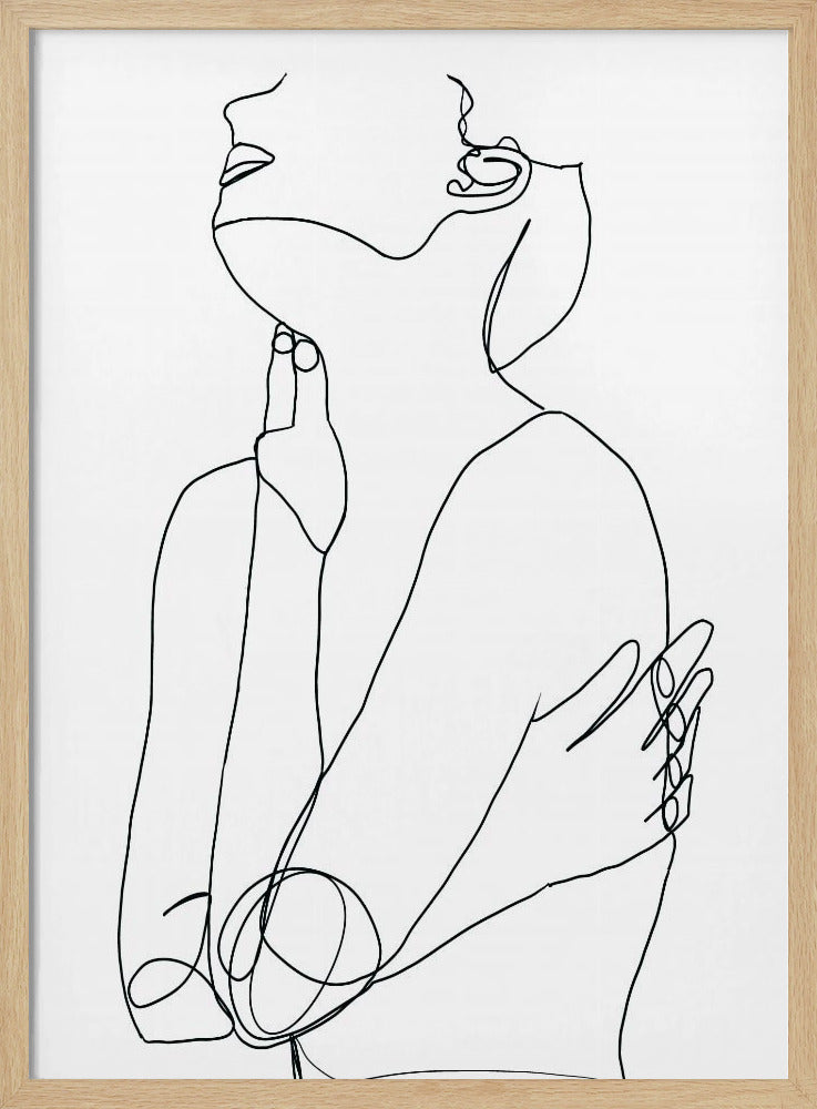 Lijntekening van vrouw | Poster