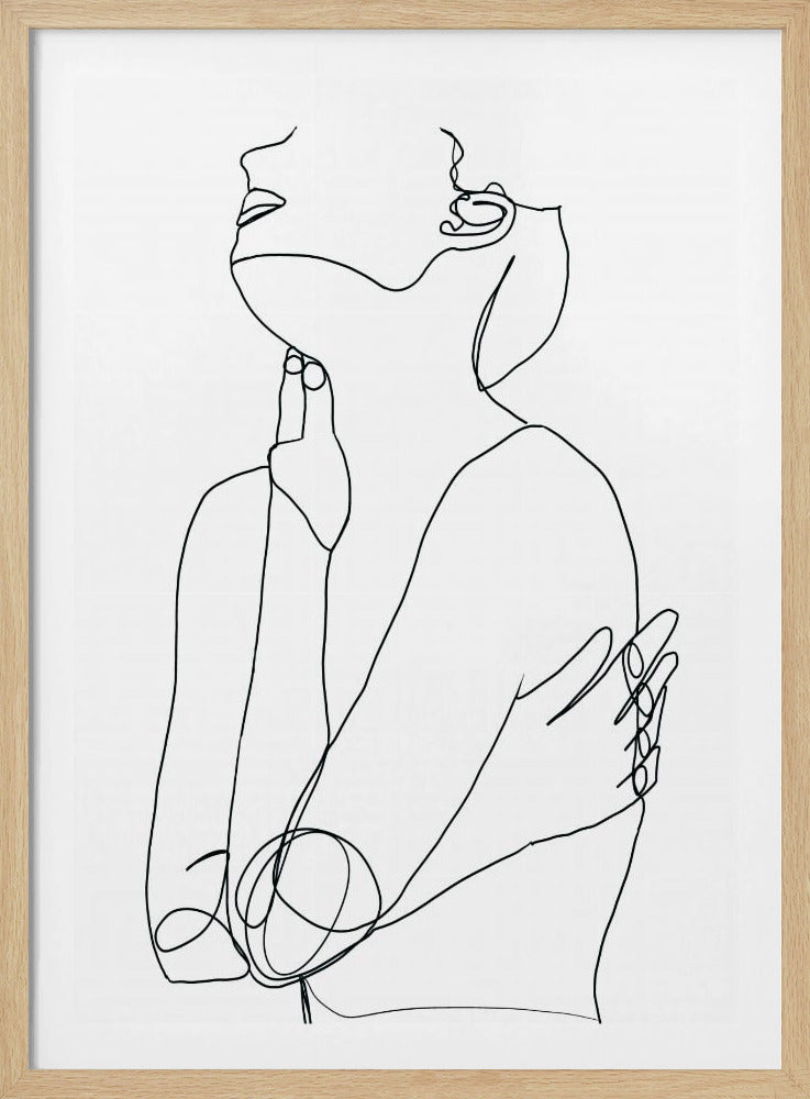Lijntekening van vrouw | Poster