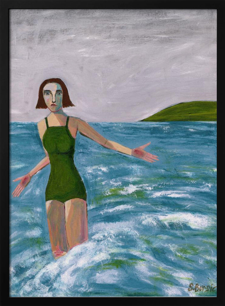 Vrouw aan zee | Poster