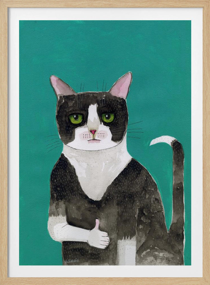 Kat duimen omhoog | Poster