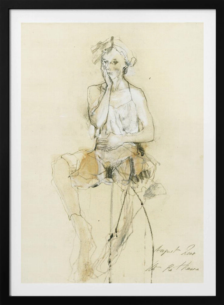 Seated Figure In A Pensive Pose | Poster