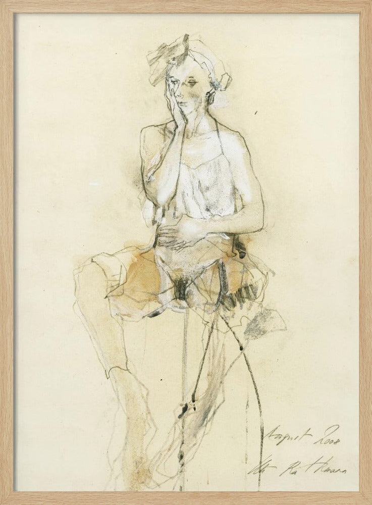 Seated Figure In A Pensive Pose | Poster