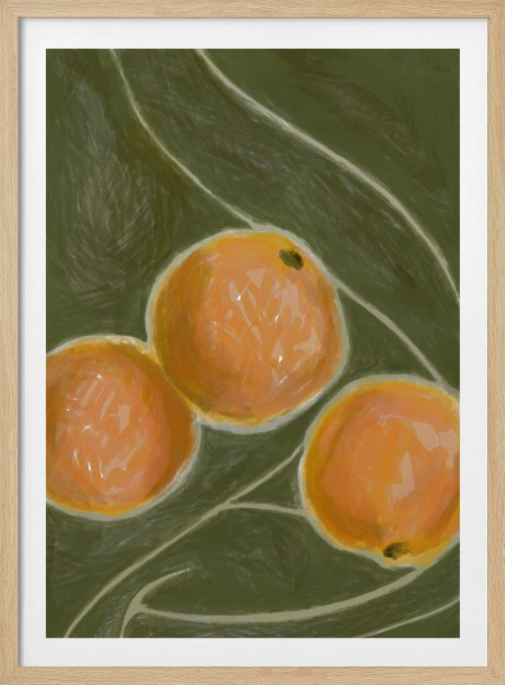 KH Studio - De kleuren oranje en groen | Poster